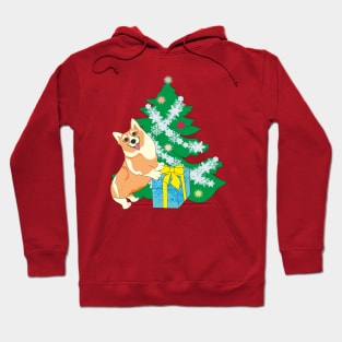 Merry Christmas with a corgi Hoodie